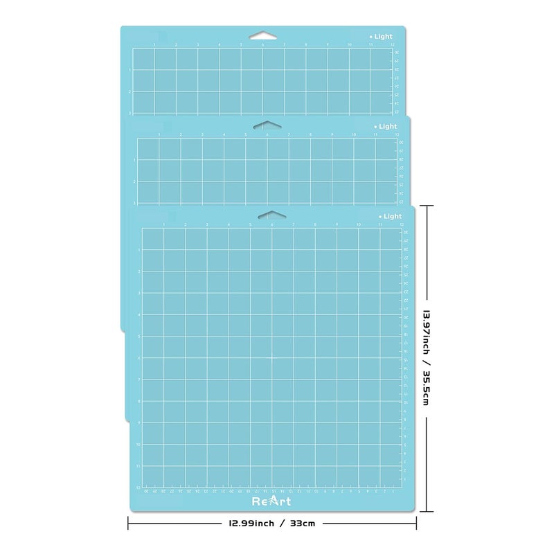 ReArt Light Grip Cutting Mat 12x12 inch 3 Pack - Image 2